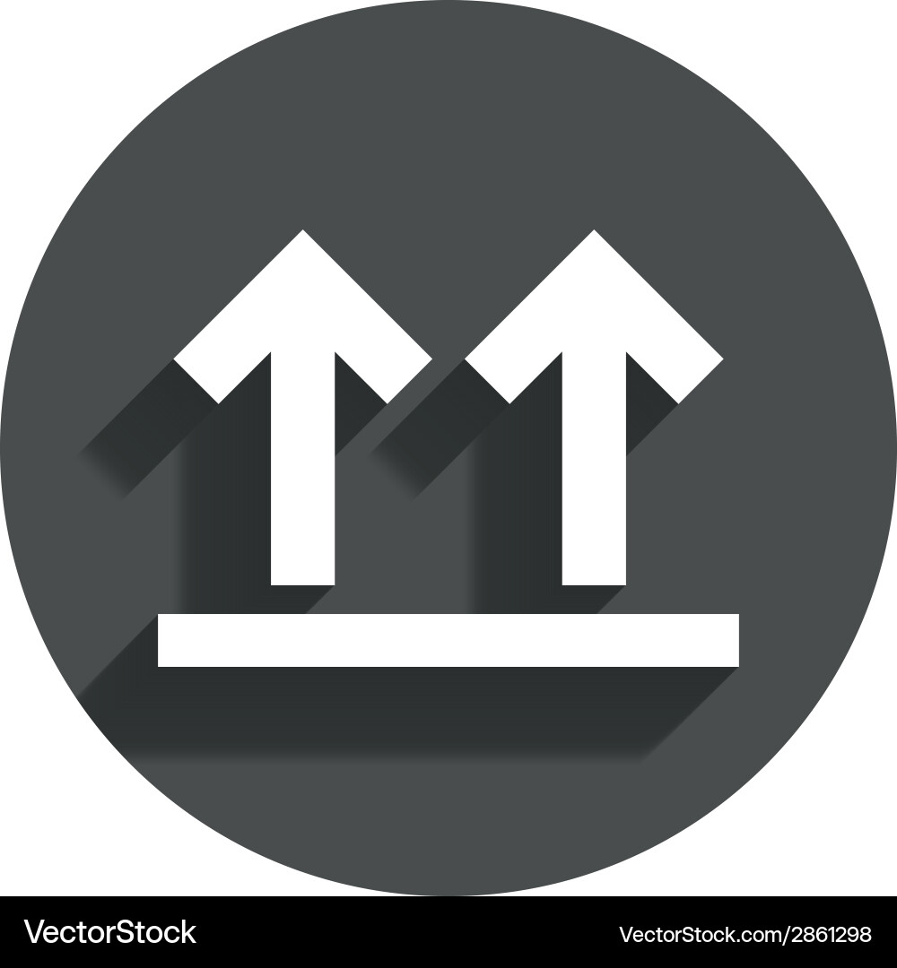 This side up sign icon fragile package symbol Vector Image