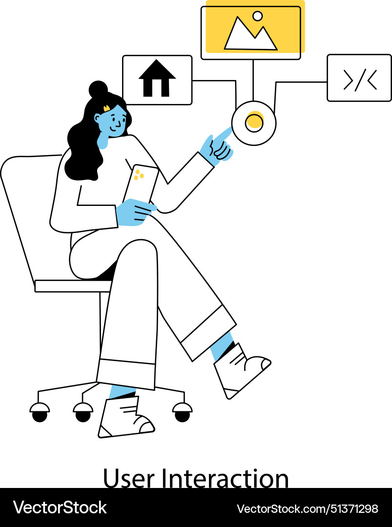 User interaction vector image