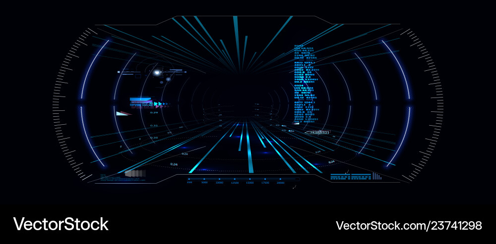 Virtual realityfuturistic vr head-up display Virtual realityfuturistic vr head-up display Vector Image