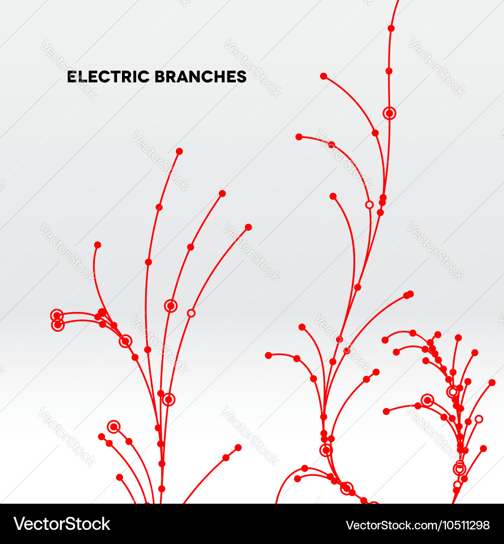 Wire grid trees made of connected dots Vector Image