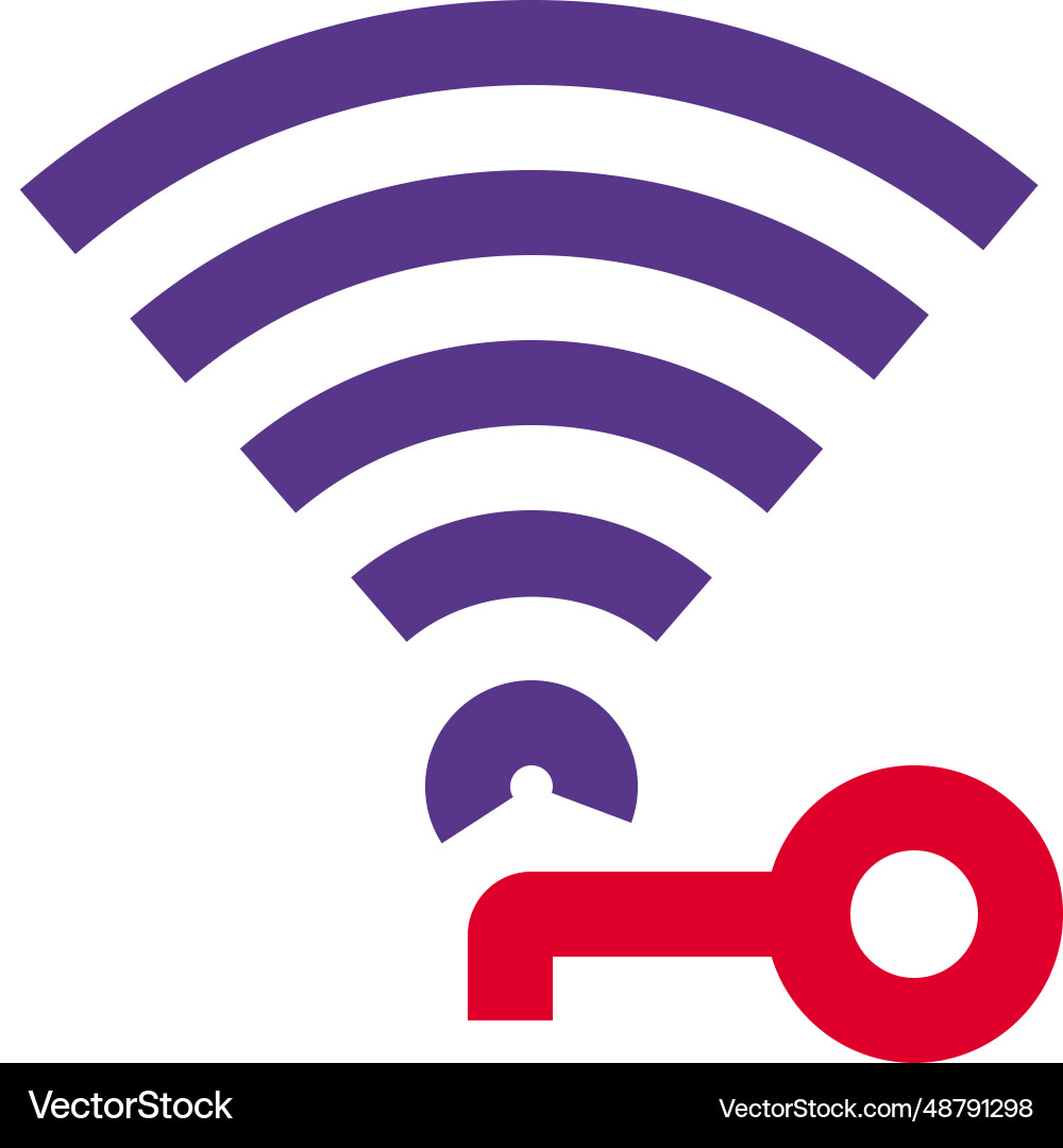 Wireless security key to improve network vector image