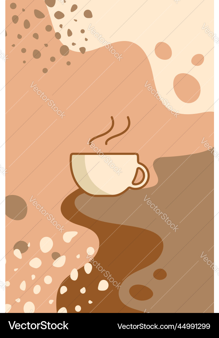 Abstract background with coffee icon Vector Image