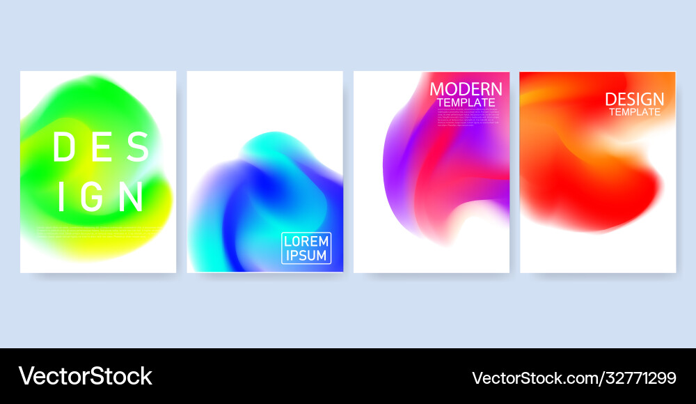 Abstract mockup colorful gradient background a4 Vector Image