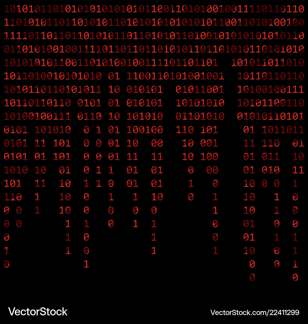 Binärcode Null ein Matrix rot Hintergrund Binärcode Null ein Matrix rot Hintergrund vektorbild
