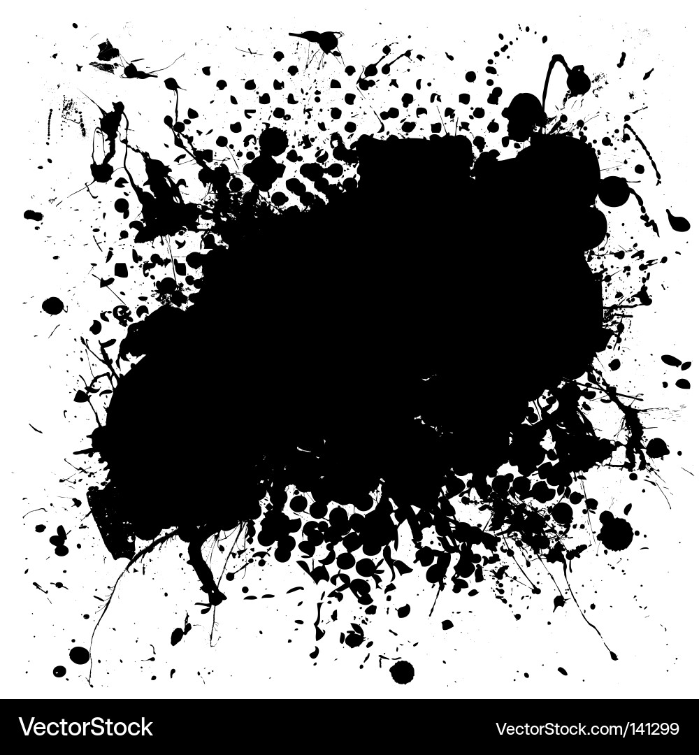 Black Ink Splatter Grunge vector image