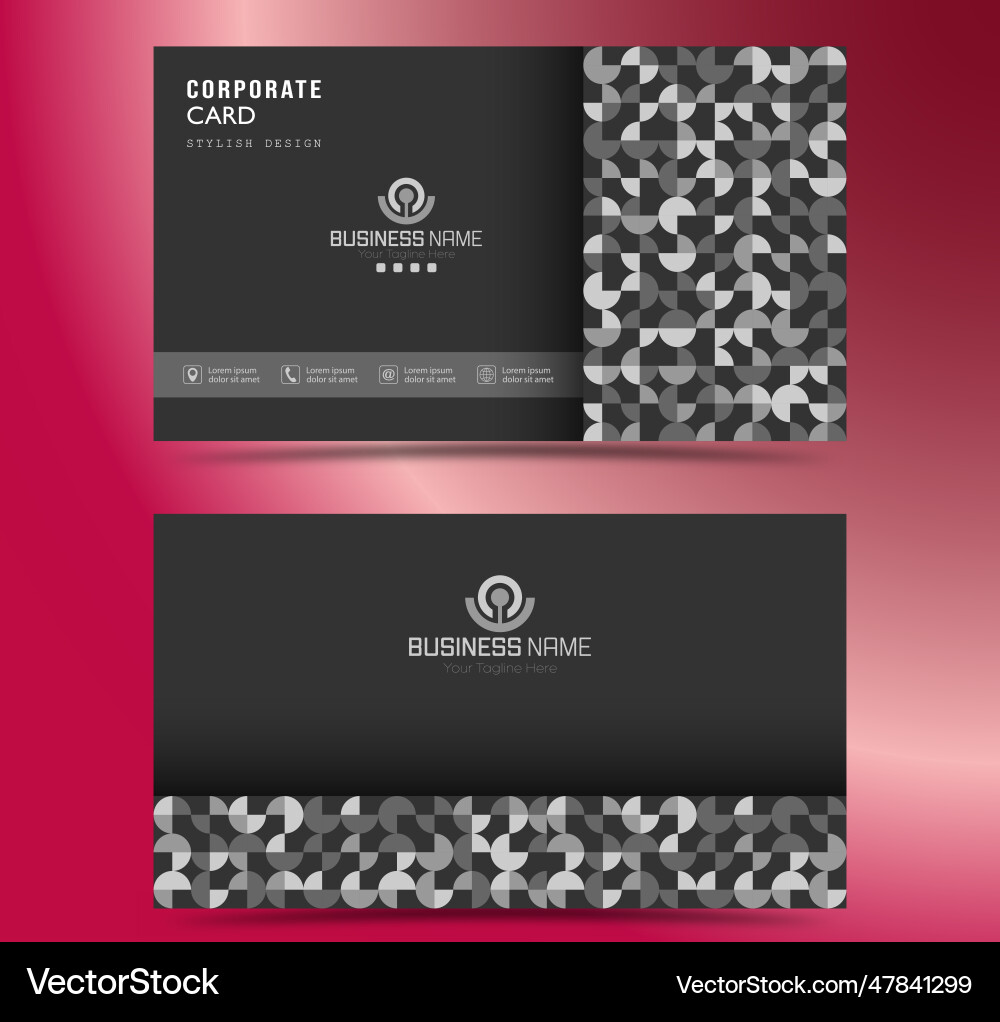 Business card double-sided design Business card double-sided design vector image