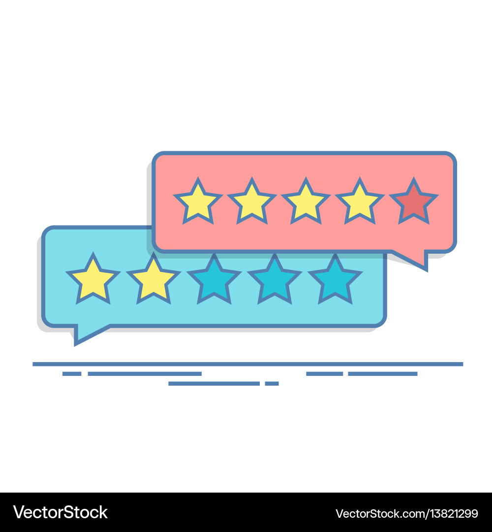 Concept of customer feedback rating in the form Concept of customer feedback rating in the form vector image