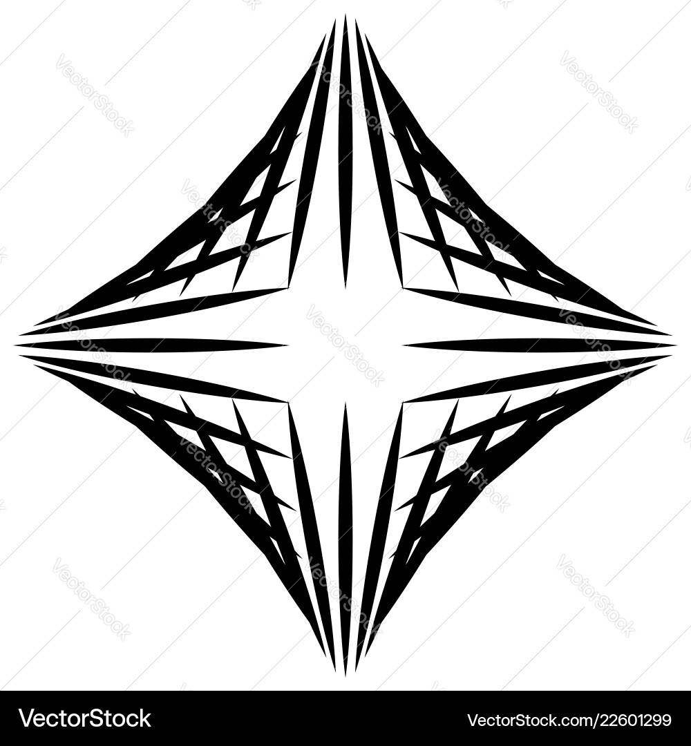 Dynamic Pointed Geometric Pattern Vector Image