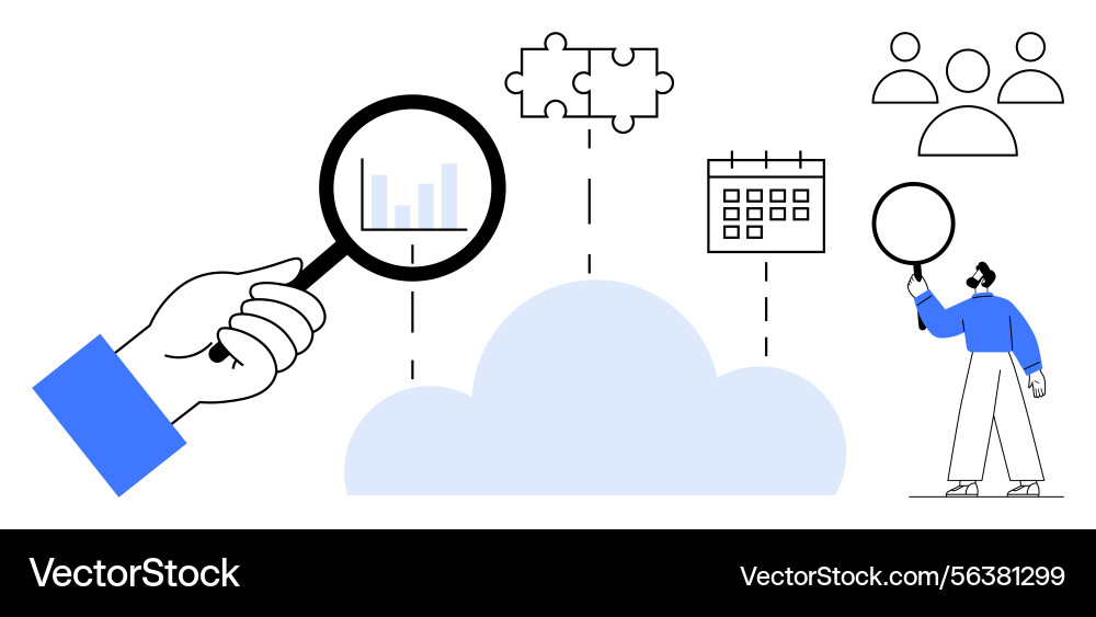 Exploring data analytics problem-solving Exploring data analytics problem-solving Vector Image