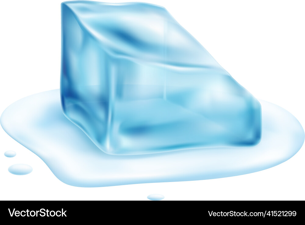 Fading ice cube composition Fading ice cube composition Vector Image