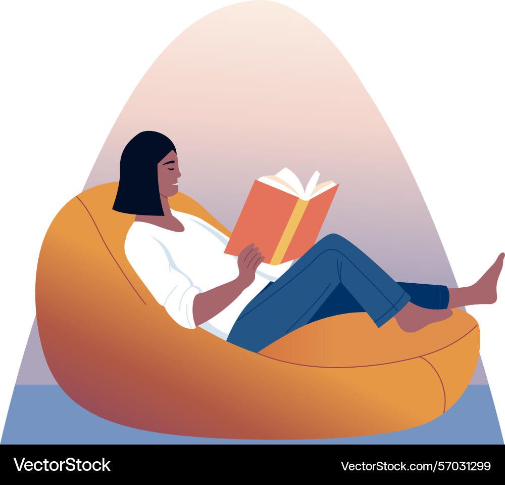 Flat style showing a character doing Vector Image