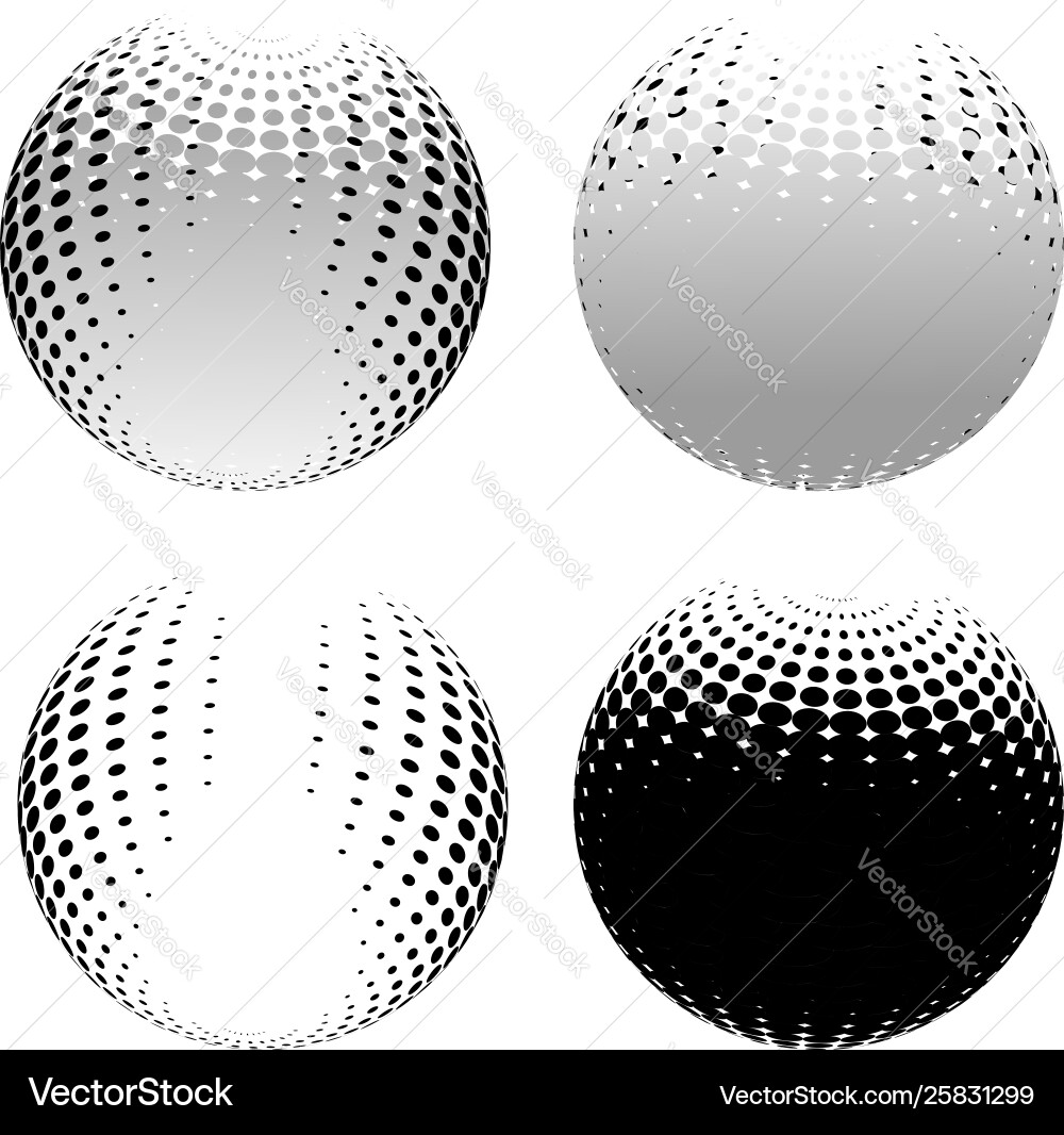 Halftone circle orb abstract circular Halftone circle orb abstract circular vector image