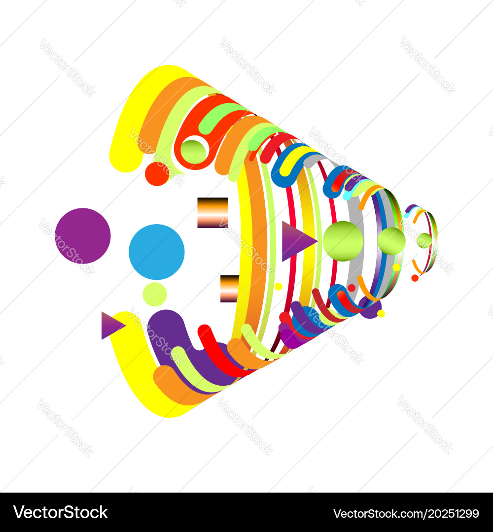Modern abstraction composition made of various vector image