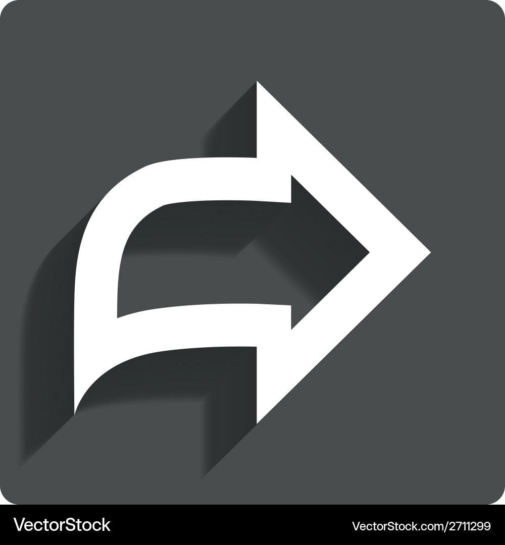 Navigation Arrow Icon - Next Button vector image