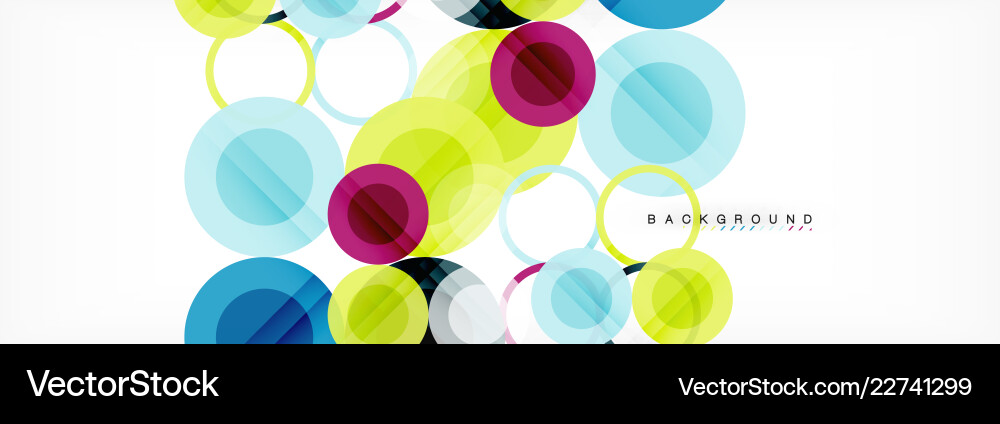 Overlapping circles design background Overlapping circles design background Vector Image