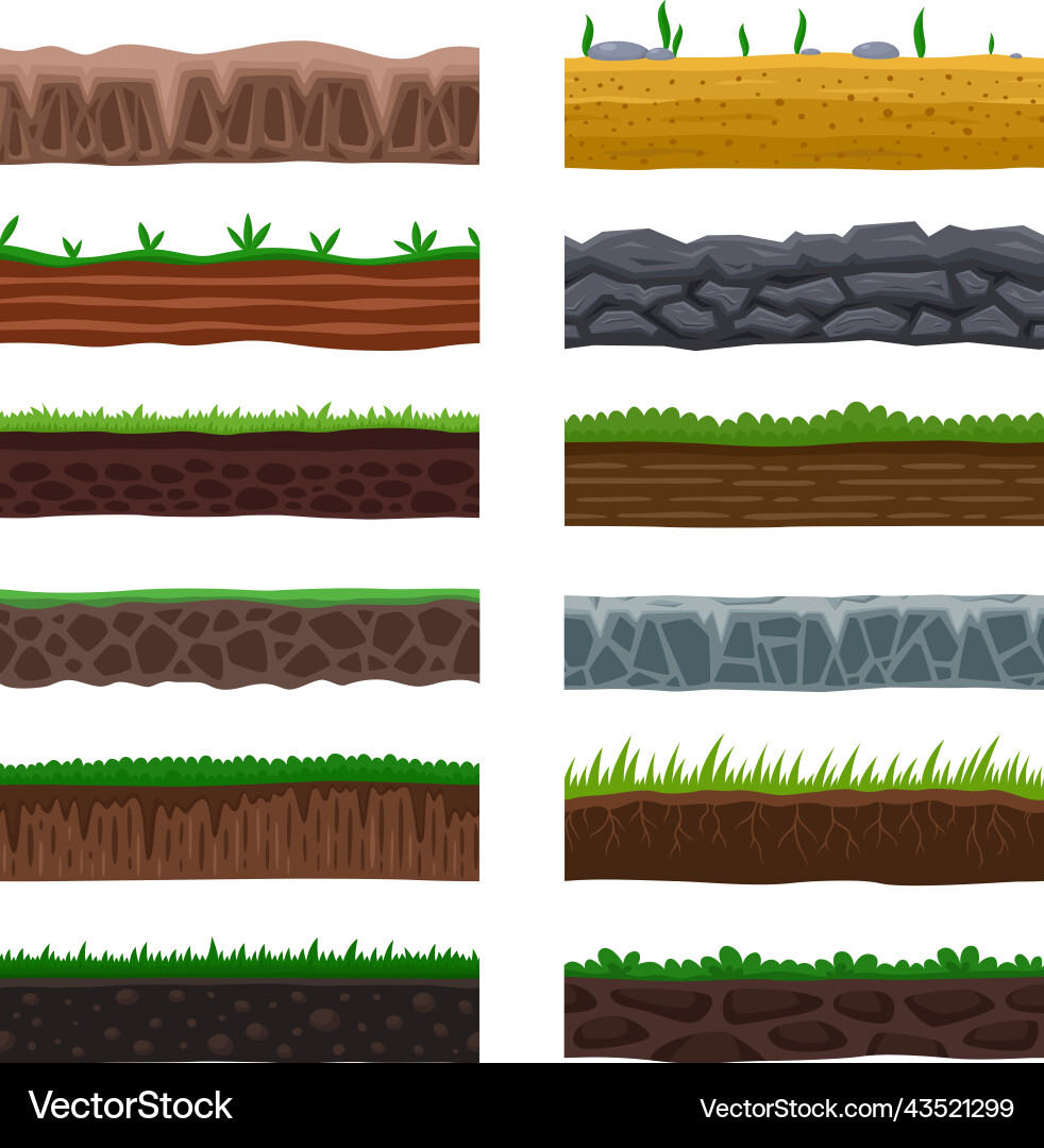 Seamless cartoon grounds road games platform Seamless cartoon grounds road games platform vector image