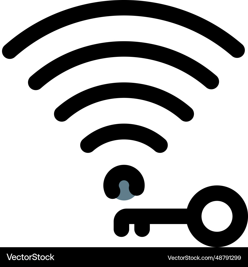 Wireless security key to improve network vector image