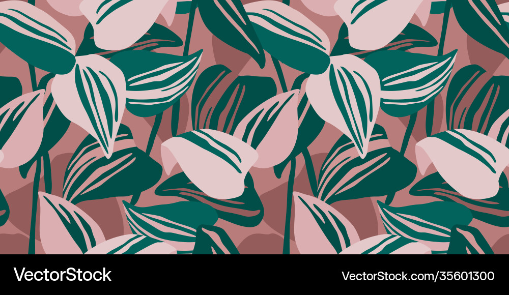 Artistic seamless pattern with abstract leaves Artistic seamless pattern with abstract leaves vector image