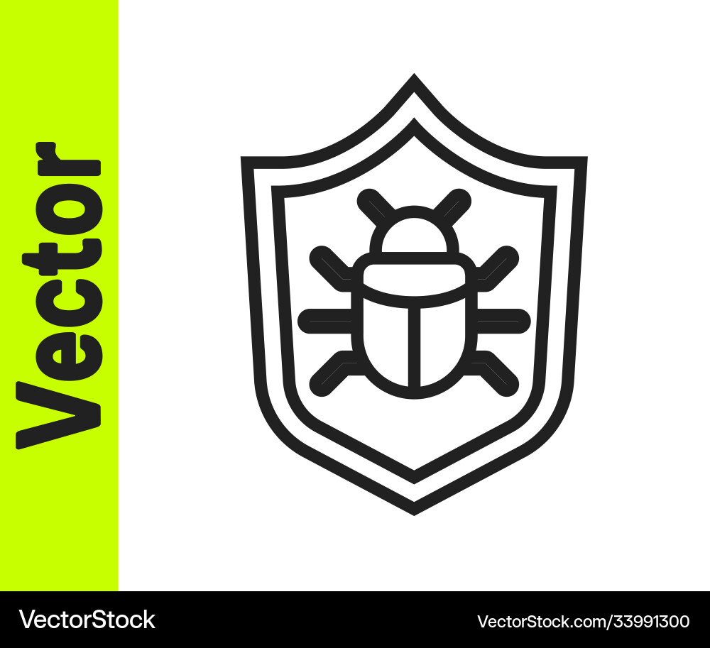 Black line system bug concept icon isolated Black line system bug concept icon isolated vector image