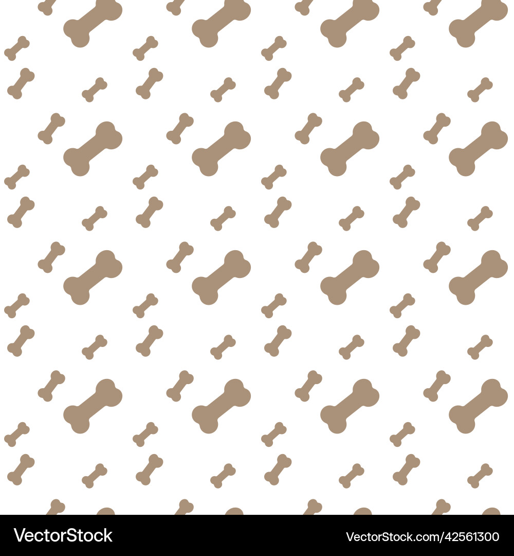 Bone seamless pattern background with dog Vector Image