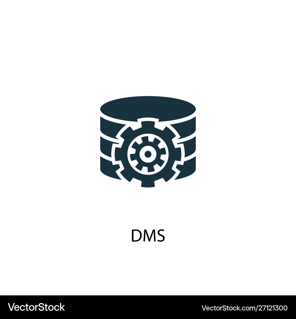 Dms icon simple element concept vector image