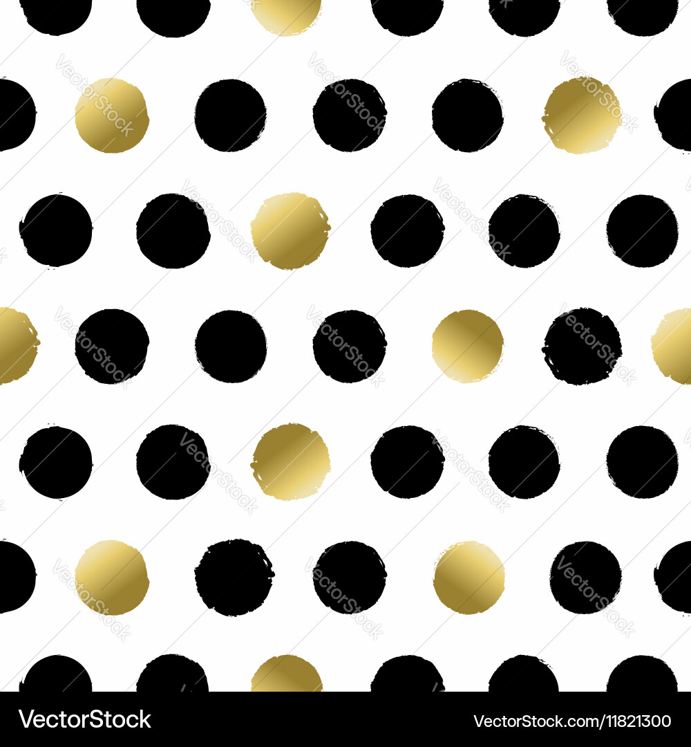 Gold Circle Seamless Pattern Royalty Free Vector Image