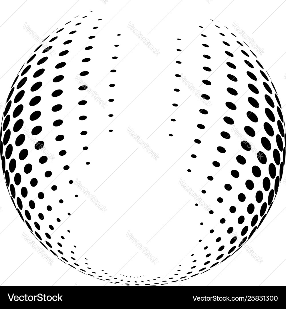 Halftone circle orb abstract circular Halftone circle orb abstract circular vector image