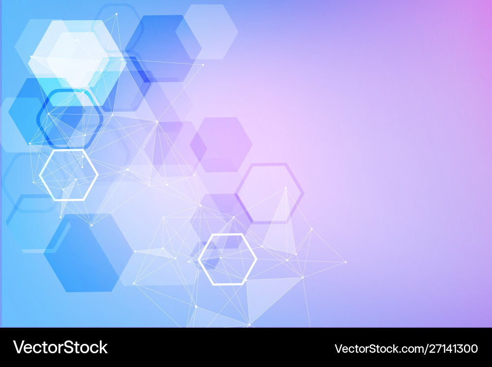 Hexagonal abstract background big data Hexagonal abstract background big data vector image