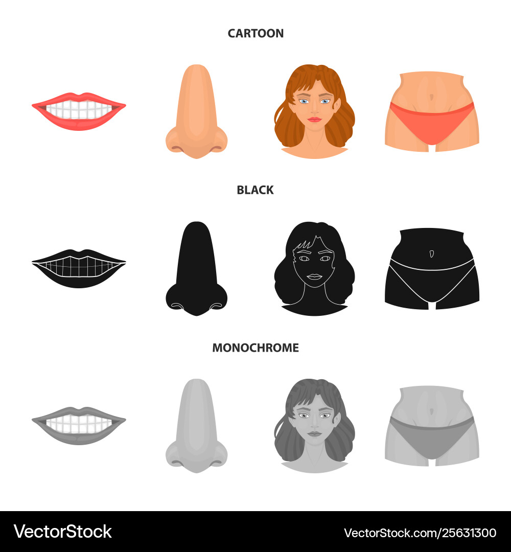 Isolated object body and part symbol Isolated object body and part symbol vector image