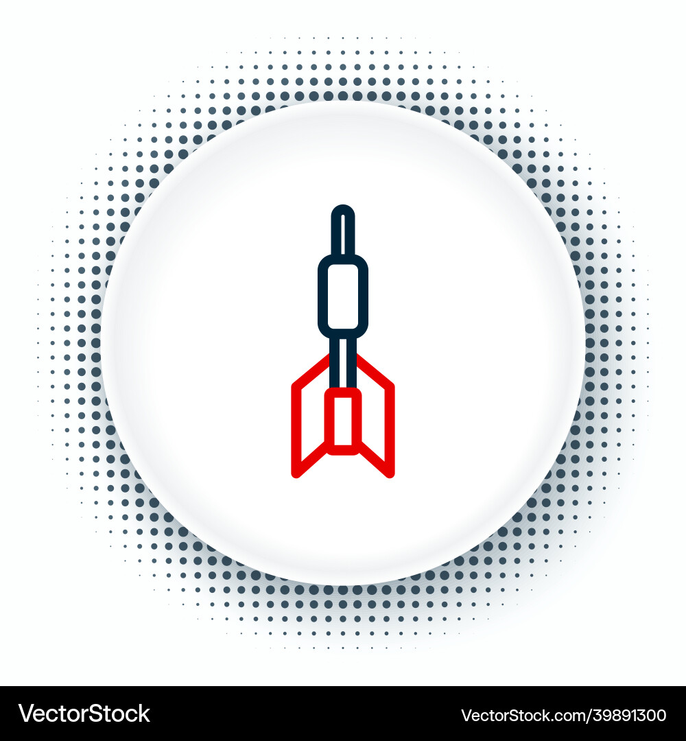 Line dart arrow icon isolated on white background Line dart arrow icon isolated on white background vector image