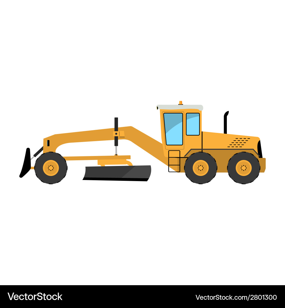 Orange Grader Machine vector image