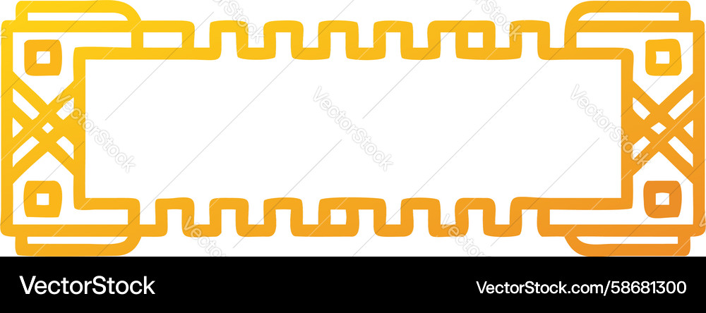 Playful zigzag and dot patterned border frame Vector Image