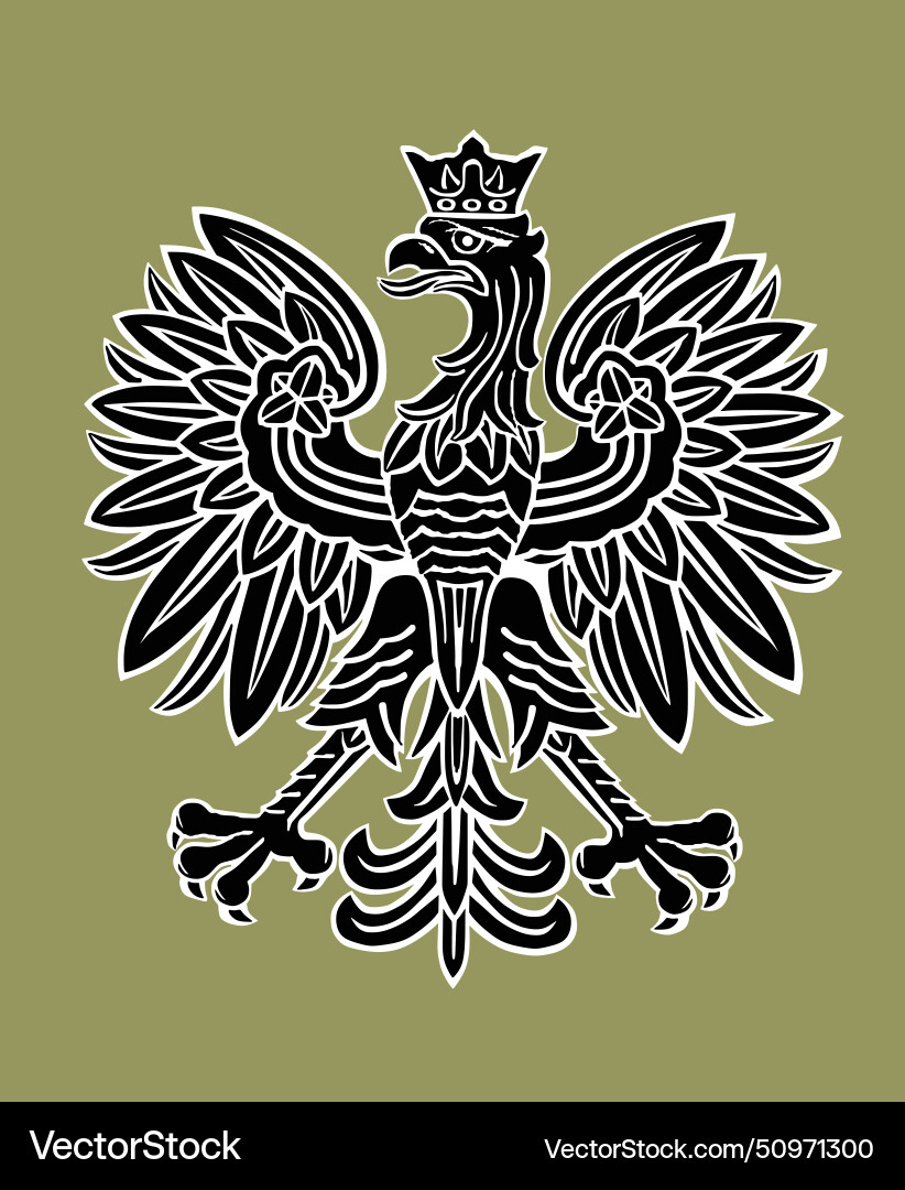Poland coat of arms seal national emblem isolated Poland coat of arms seal national emblem isolated vector image