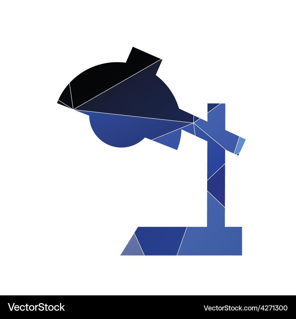Reading-lamp icon abstract triangle vector image