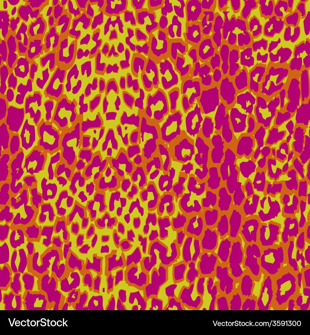 Red Leopard Print Seamless Pattern vector image