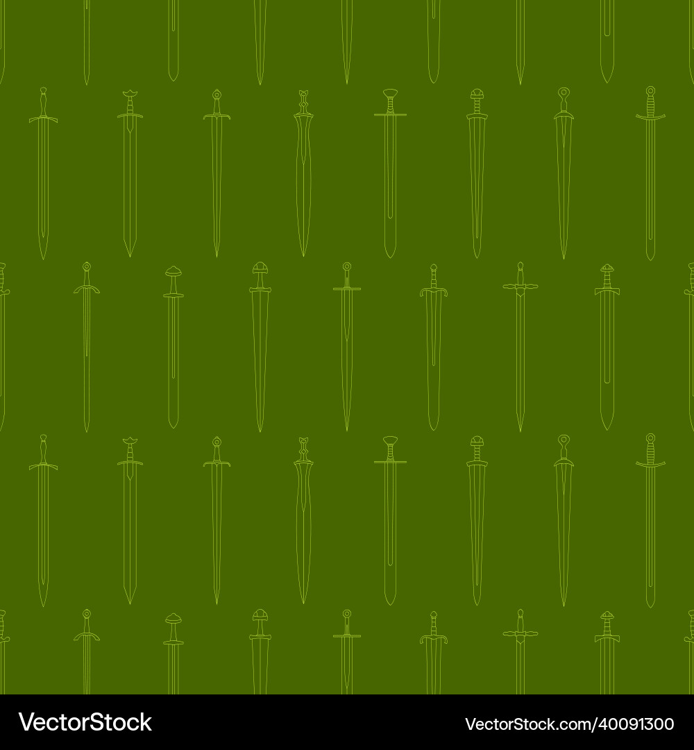 Seamless pattern with ancient swords Vector Image