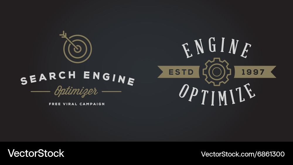 Set of seo search engine optimisation elements vector image