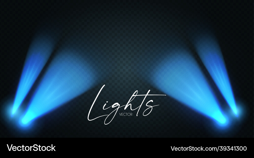Spotlight blue light effect presentation design Spotlight blue light effect presentation design vector image
