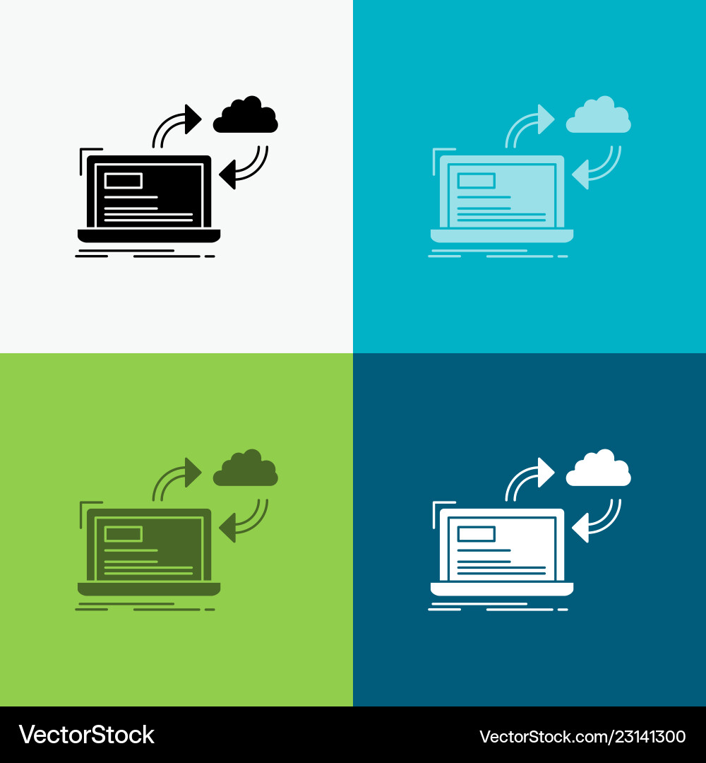 Sync processing data dashboard arrows icon over Sync processing data dashboard arrows icon over vector image