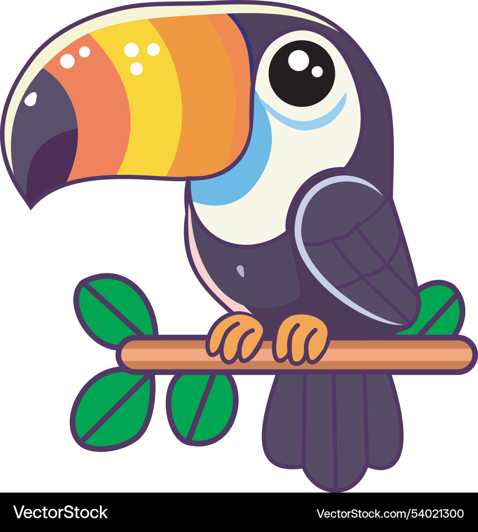 Toucan on a branch Vector Image