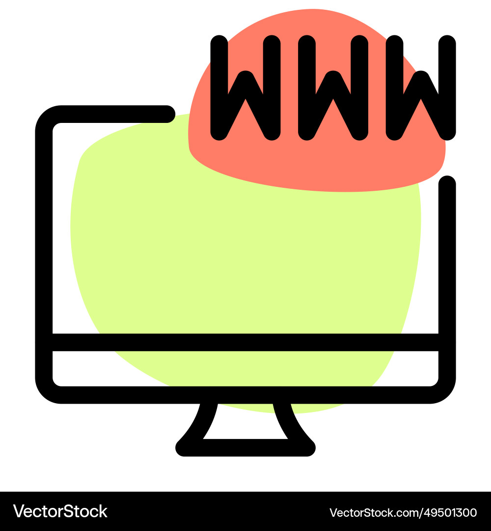 Url used to specify the address or location Vector Image