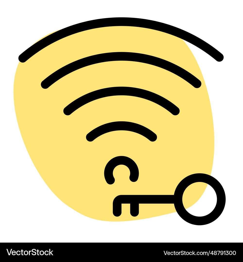 Wireless security key to improve network vector image