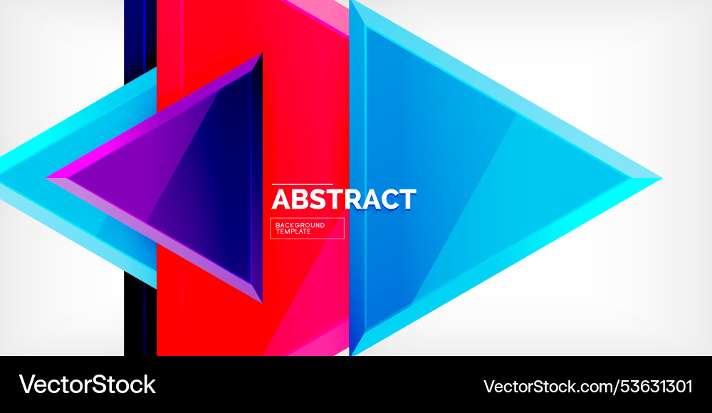 Abstract background - glossy triangles Vector Image