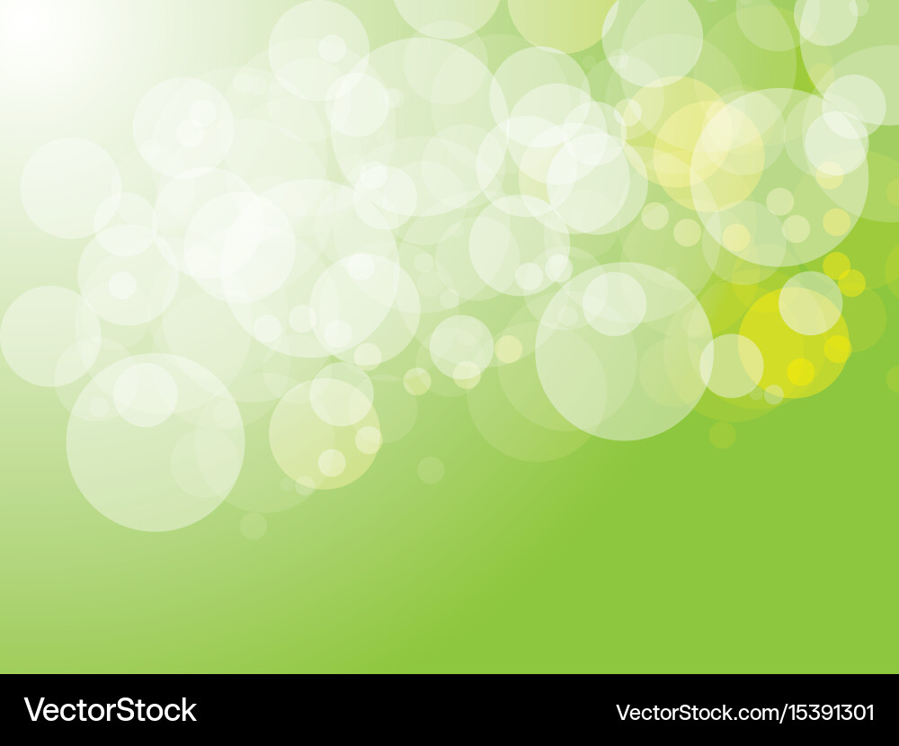 Abstract green circular bokeh background Vector Image