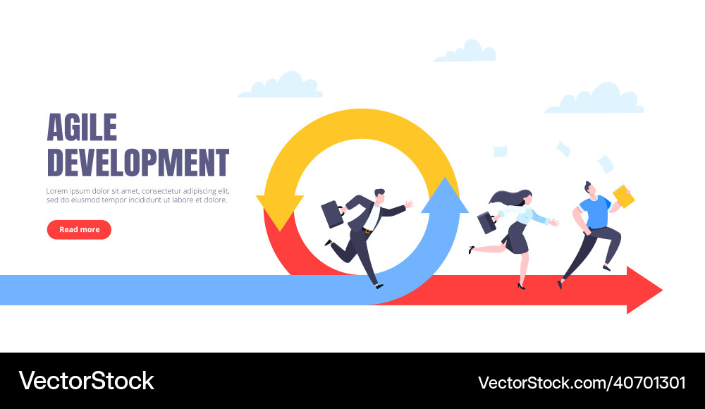 Agile development methodology business concept Agile development methodology business concept vector image