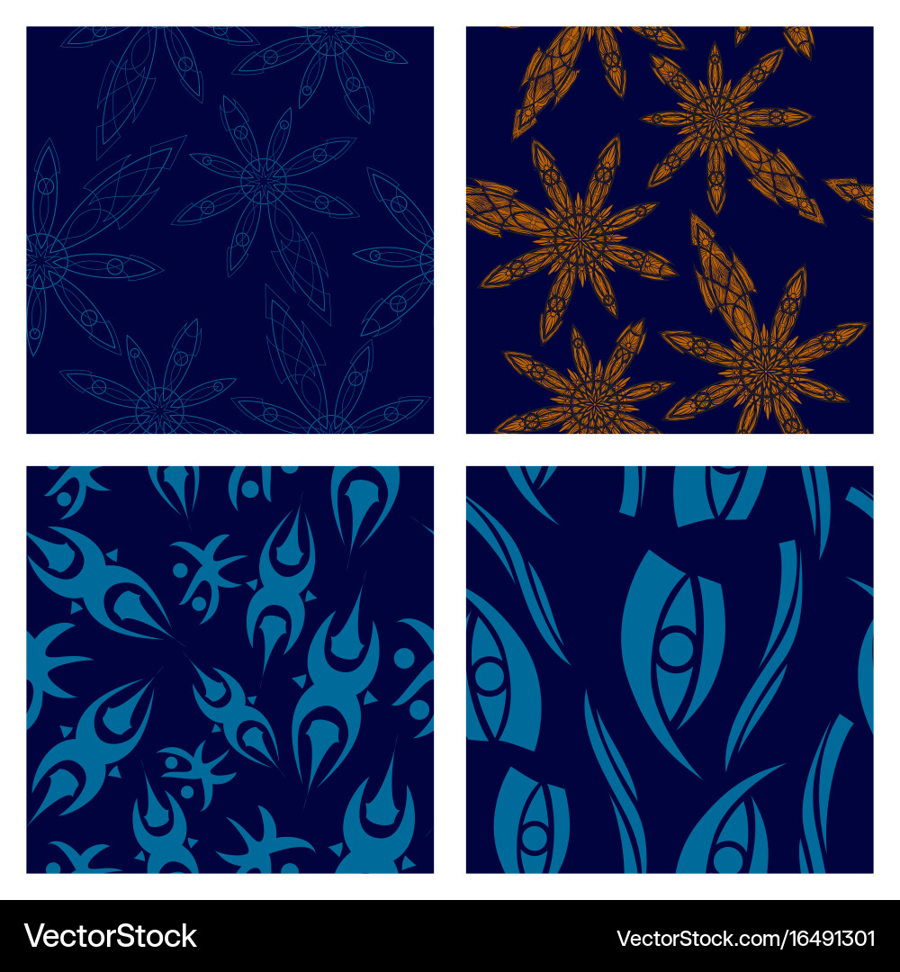 Assembly of patterns in bright style Vector Image