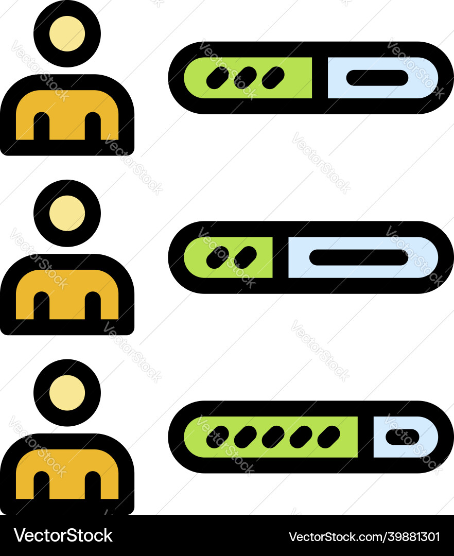 Building work team icon color outline Building work team icon color outline Vector Image
