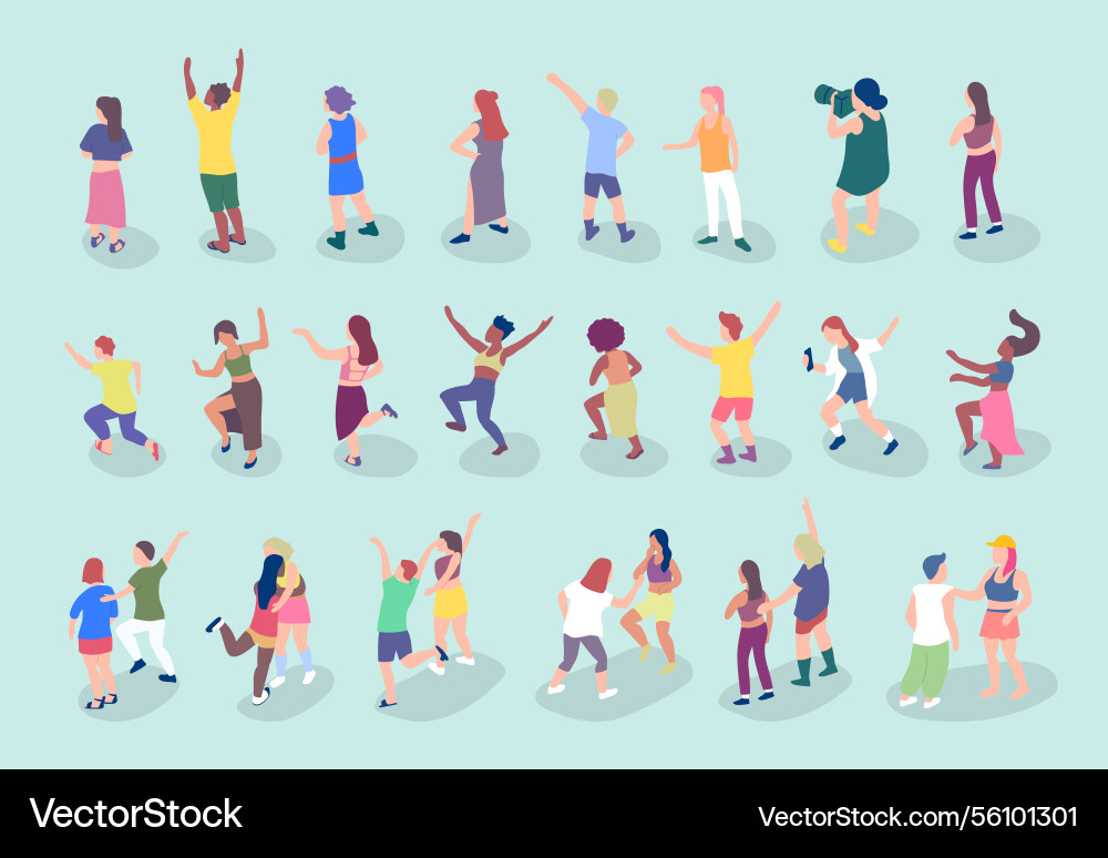 Cartoon color different characters people on music Cartoon color different characters people on music vector image