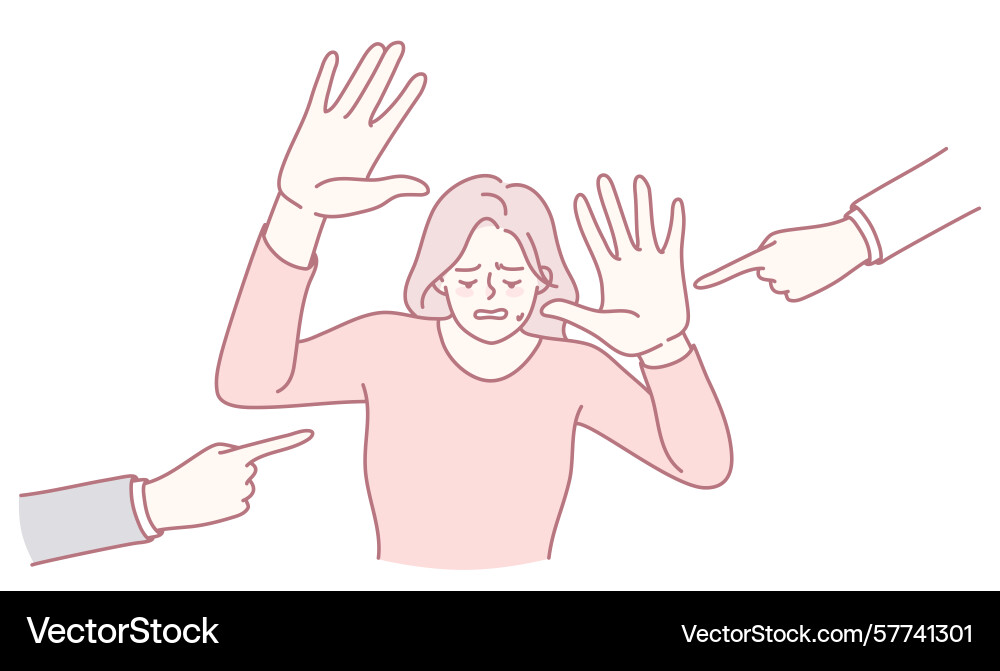 Confronting blame an intriguing visual Vector Image