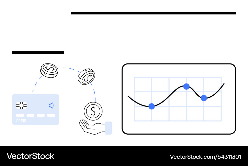 Data visualization of financial transactions Data visualization of financial transactions vector image